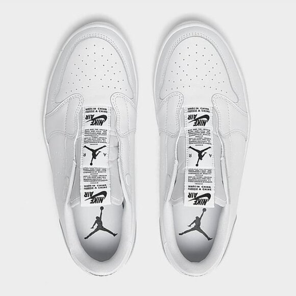 NEW NIKE AIR JORDAN RETRO 1 LOW SLIP-on Women Sneakers Shoes WHITE various sizes - Picture 2 of 14